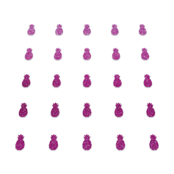 Pineapple - Bright Pink Glitter