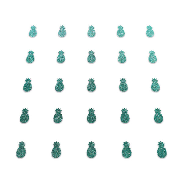 Pineapple - Dark Duck Egg Glitter
