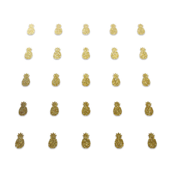 Pineapple - Gold Glitter