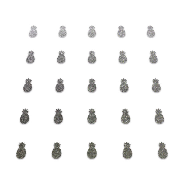 Pineapple - Grey Glitter