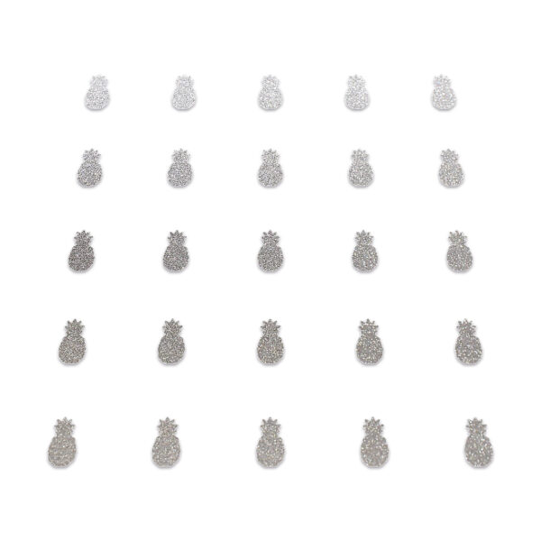 Pineapple - Silver Glitter