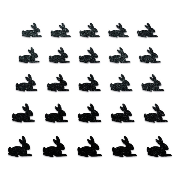 Rabbit - Black Glitter
