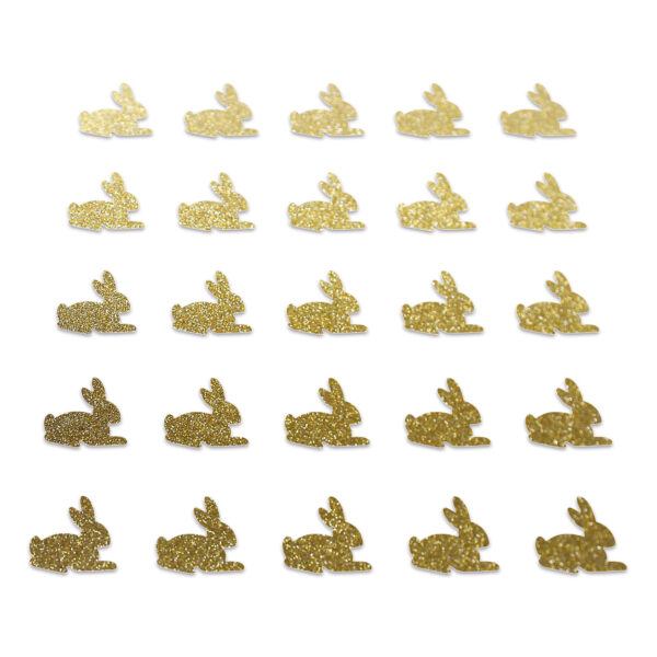 Rabbit - Gold Glitter