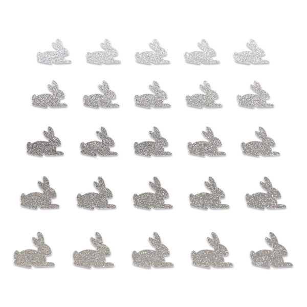 Rabbit - Silver Glitter