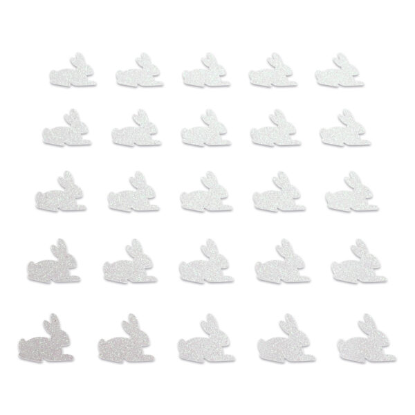 Rabbit - White Glitter