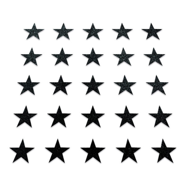 Star - Black Glitter