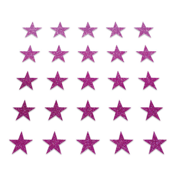 Star - Bright Pink Glitter