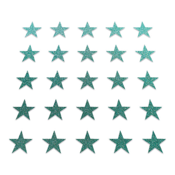Star - Dark Duck Egg Glitter