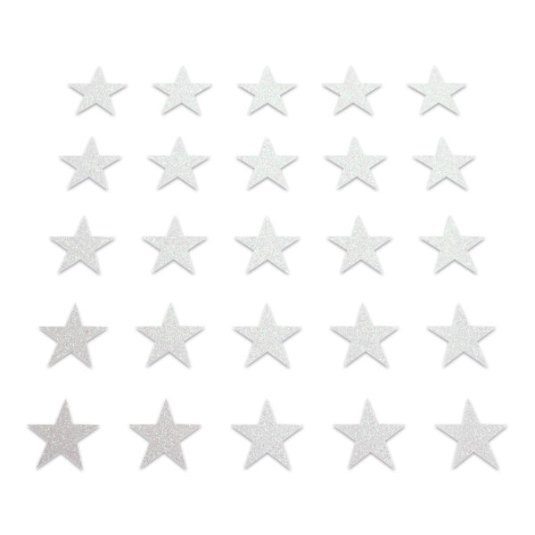 Star - White Glitter